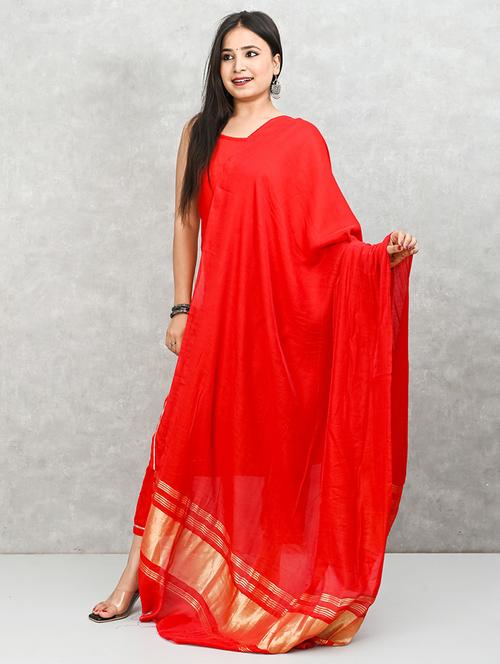 women red solid dupatta - 21917839 -  Standard Image - 0