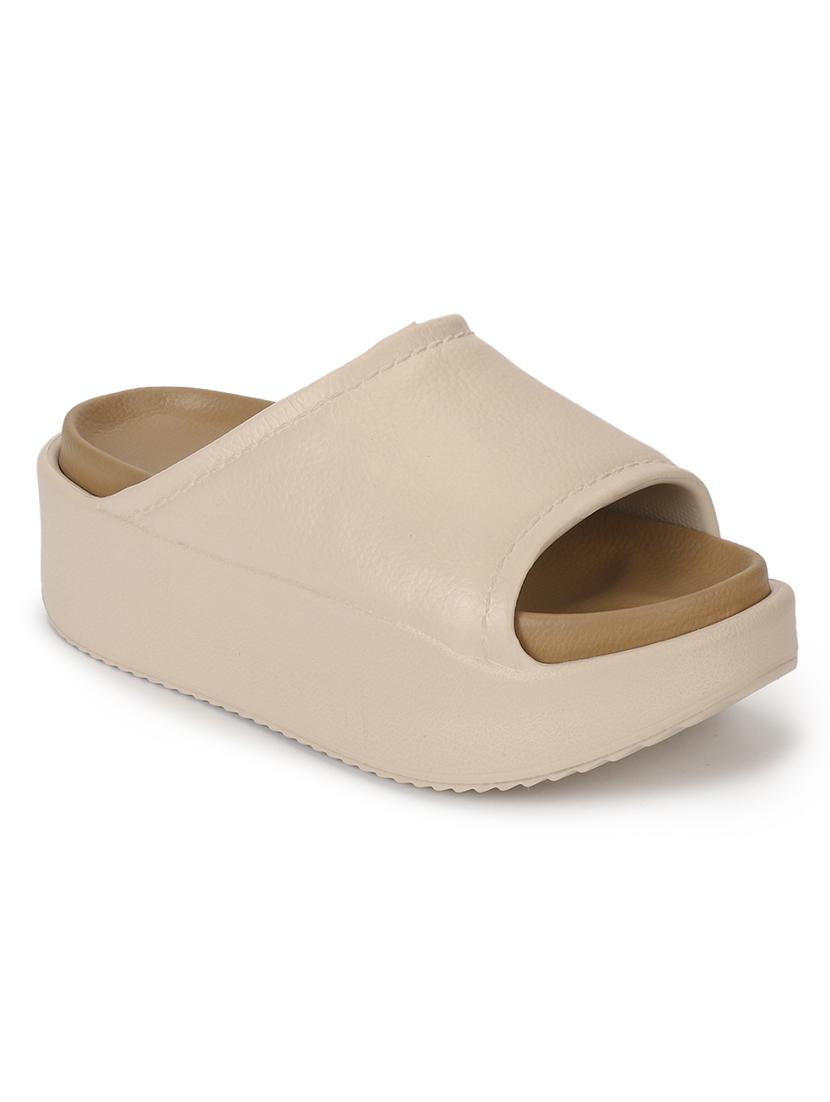 women solid slip on slider - 21917852 - Standard Image - 1