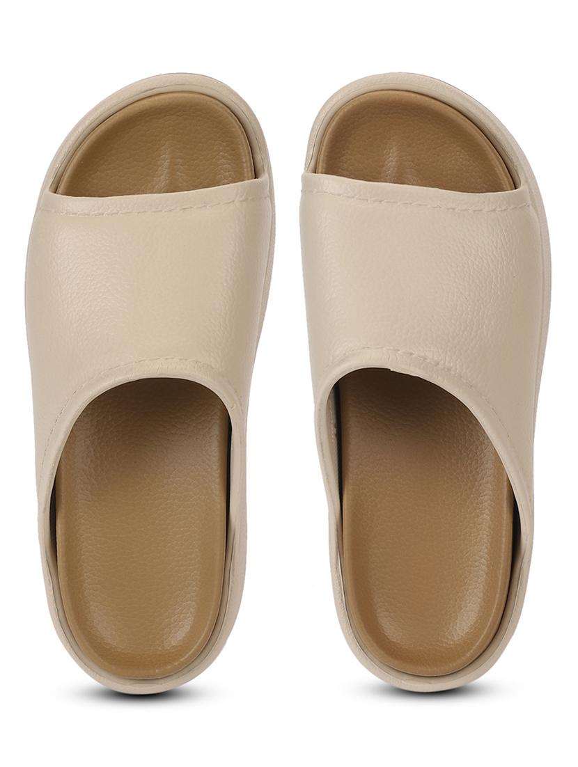 women solid slip on slider - 21917852 - Standard Image - 4