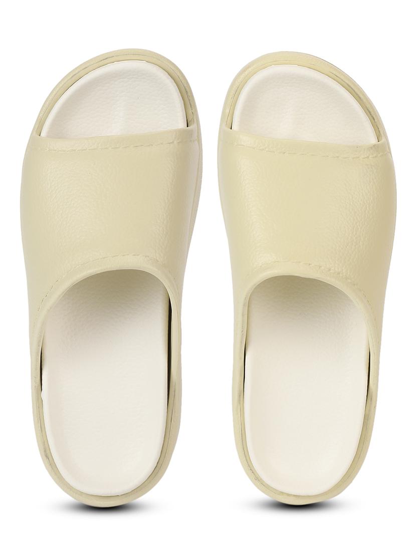 women solid slip on slider - 21917853 - Standard Image - 4