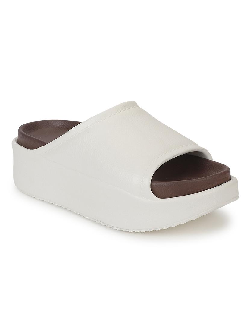 women solid slip on slider - 21917854 - Standard Image - 1