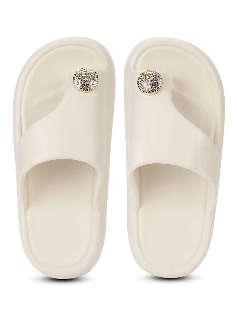 women solid one toe flip flop - 21917855 - Standard Image - 4