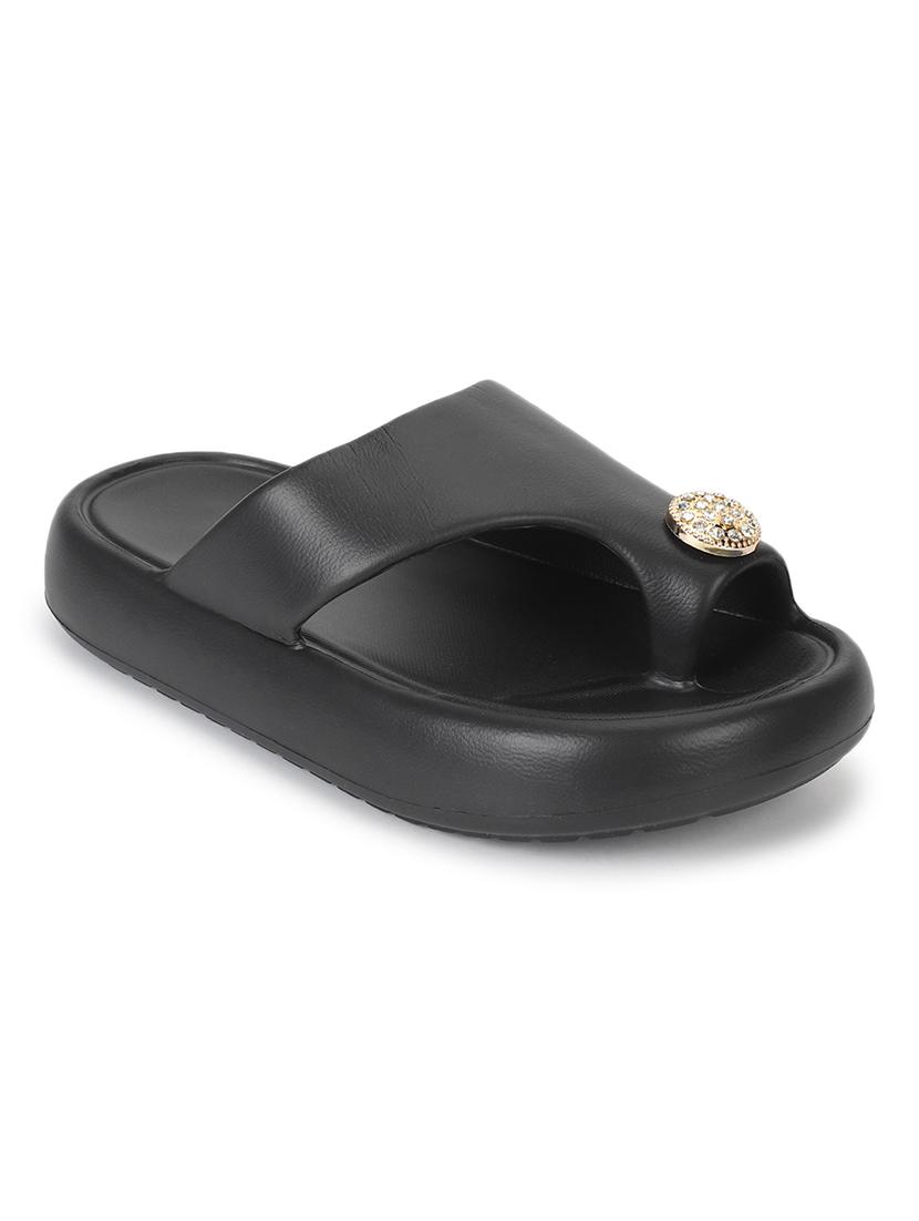 women solid one toe flip flop - 21917856 - Standard Image - 1