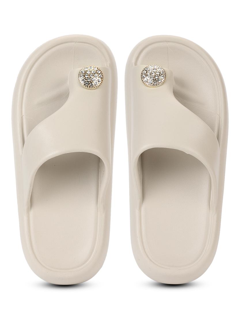 women solid one toe flip flop - 21917857 - Standard Image - 4