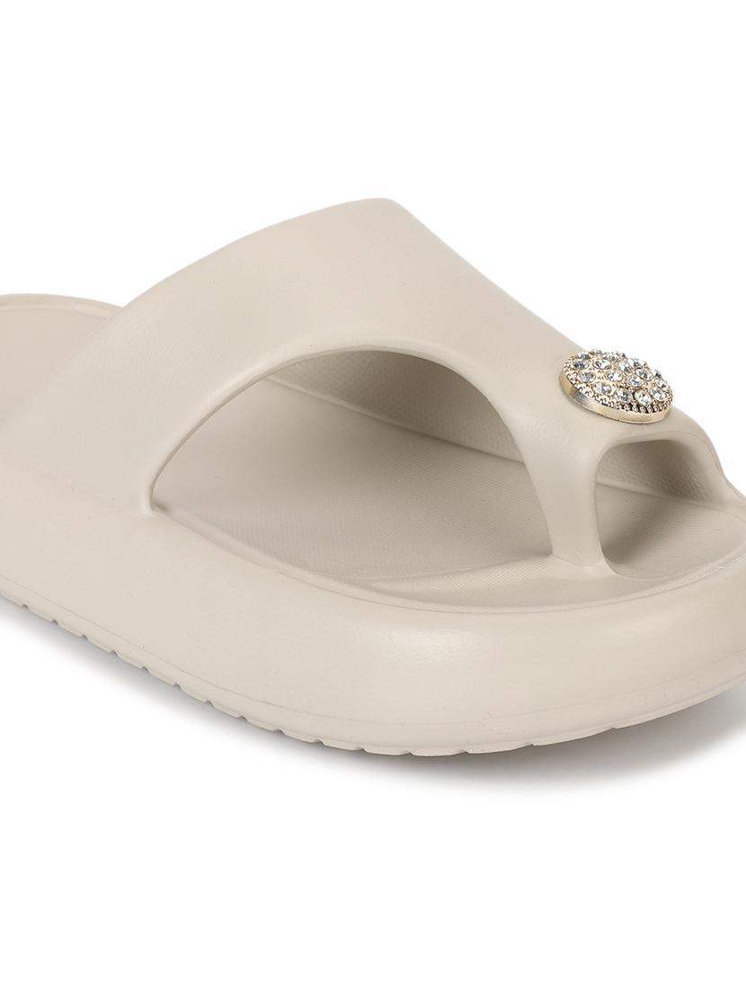 women solid one toe flip flop - 21917857 - Standard Image - 6