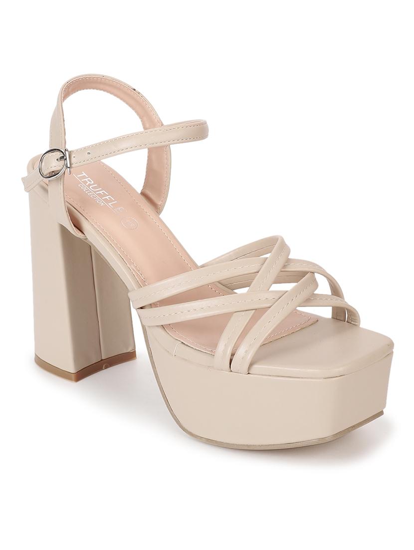 women nude ankle strap sandal - 21917859 - Standard Image - 1