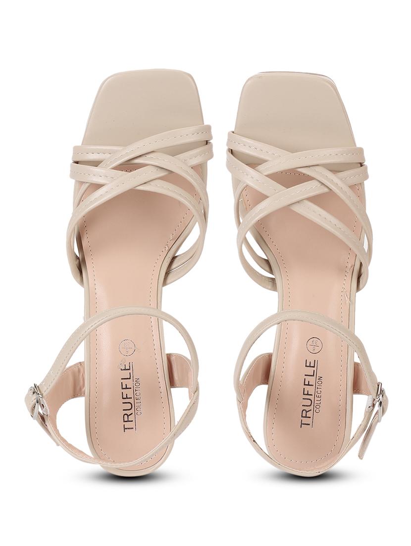 women nude ankle strap sandal - 21917859 - Standard Image - 4
