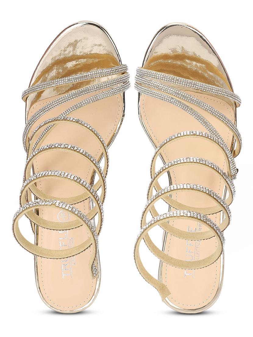 women gold gladiators sandal - 21917862 - Standard Image - 4