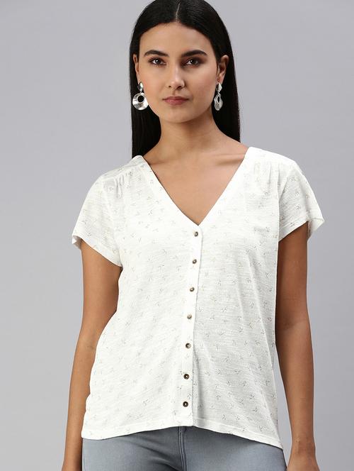 women printed short sleeve regular top - 21918216 -  Standard Image - 0