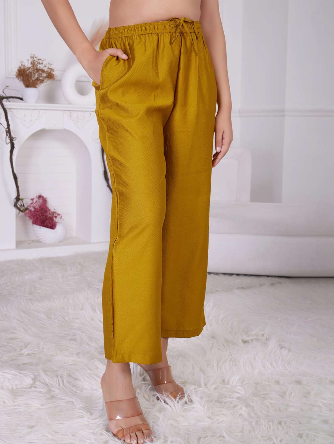 women mustard long sleeve ethnic co-ord set - 21918358 - Standard Image - 4