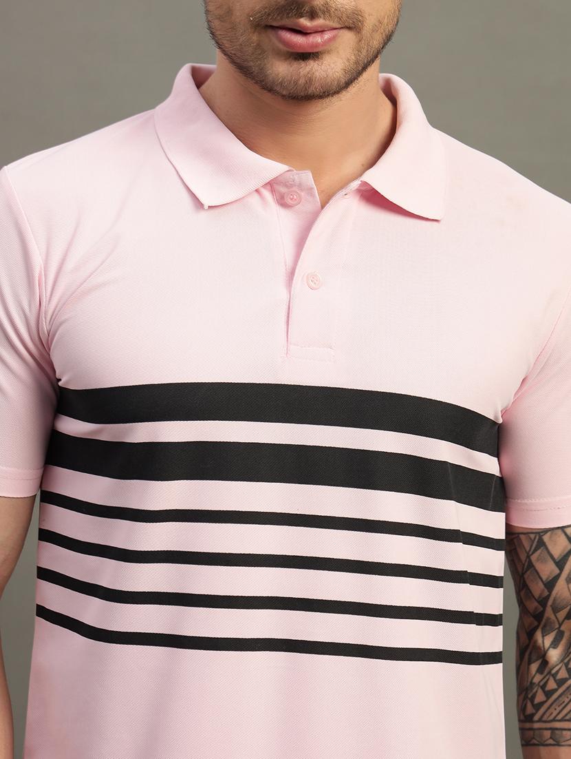men striped short sleeves polo t-shirt - 21918364 - Standard Image - 4