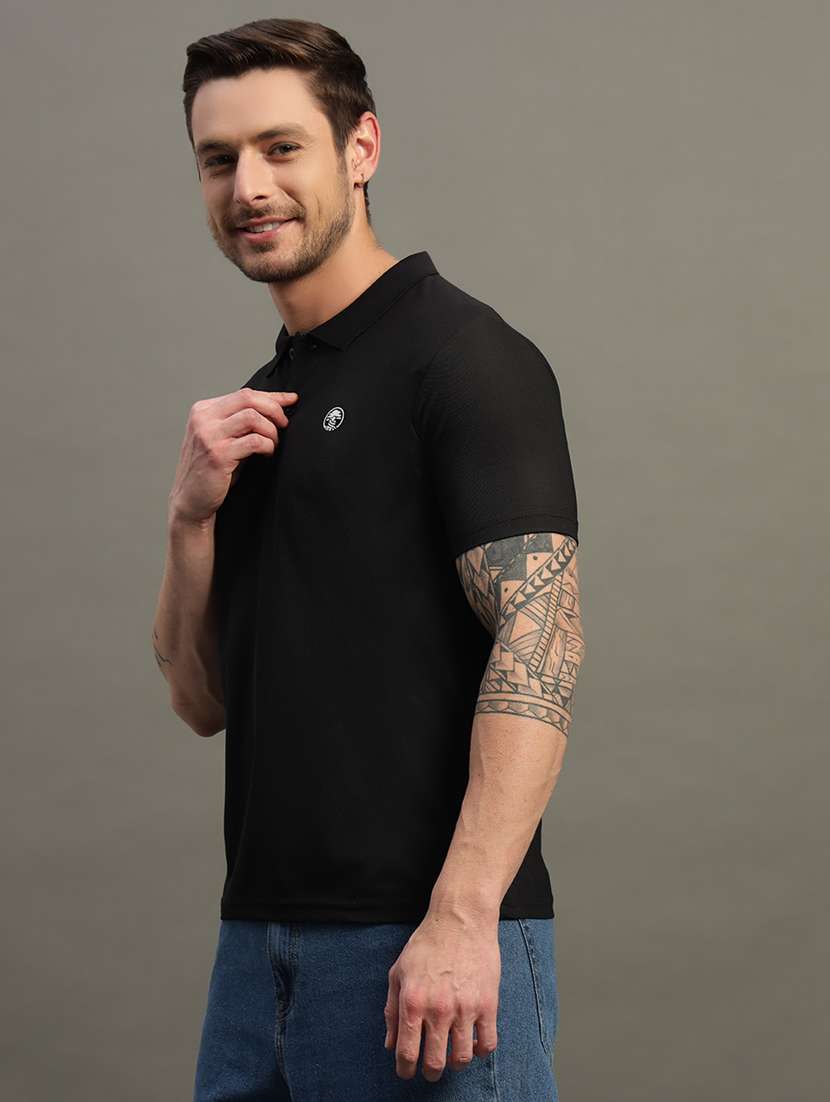 men solid short sleeves polo t-shirt - 21918370 - Standard Image - 1
