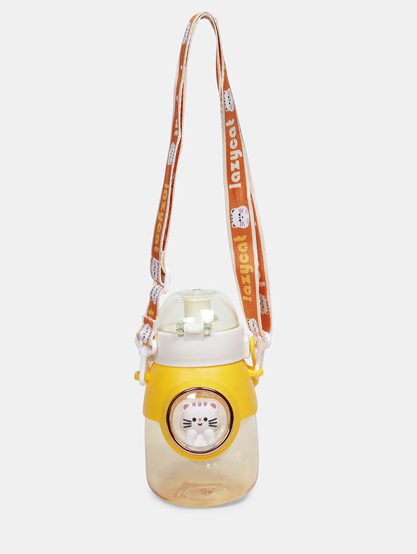 printed yellow plastic sipper bottle for kids - 21918460 -  Standard Image - 1