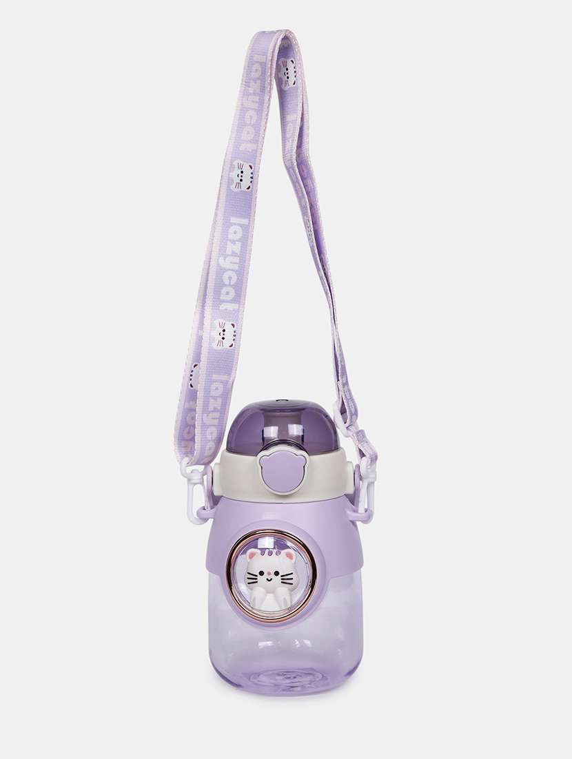 cartoon plastic bottle with straw purple - 21918464 -  Standard Image - 1