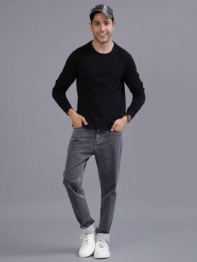 men solid long sleeve regular fit t-shirt - 21918505 -  Standard Image - 4