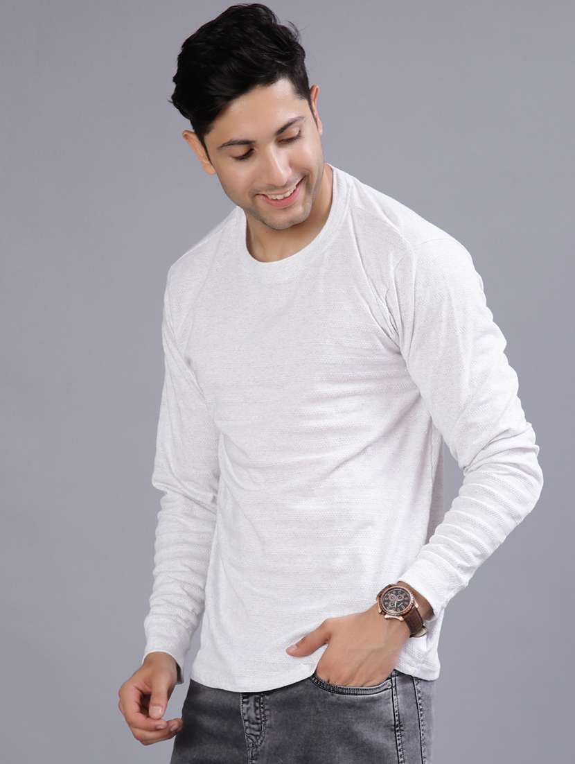 men self design long sleeve regular fit t-shirt - 21918506 -  Standard Image - 1