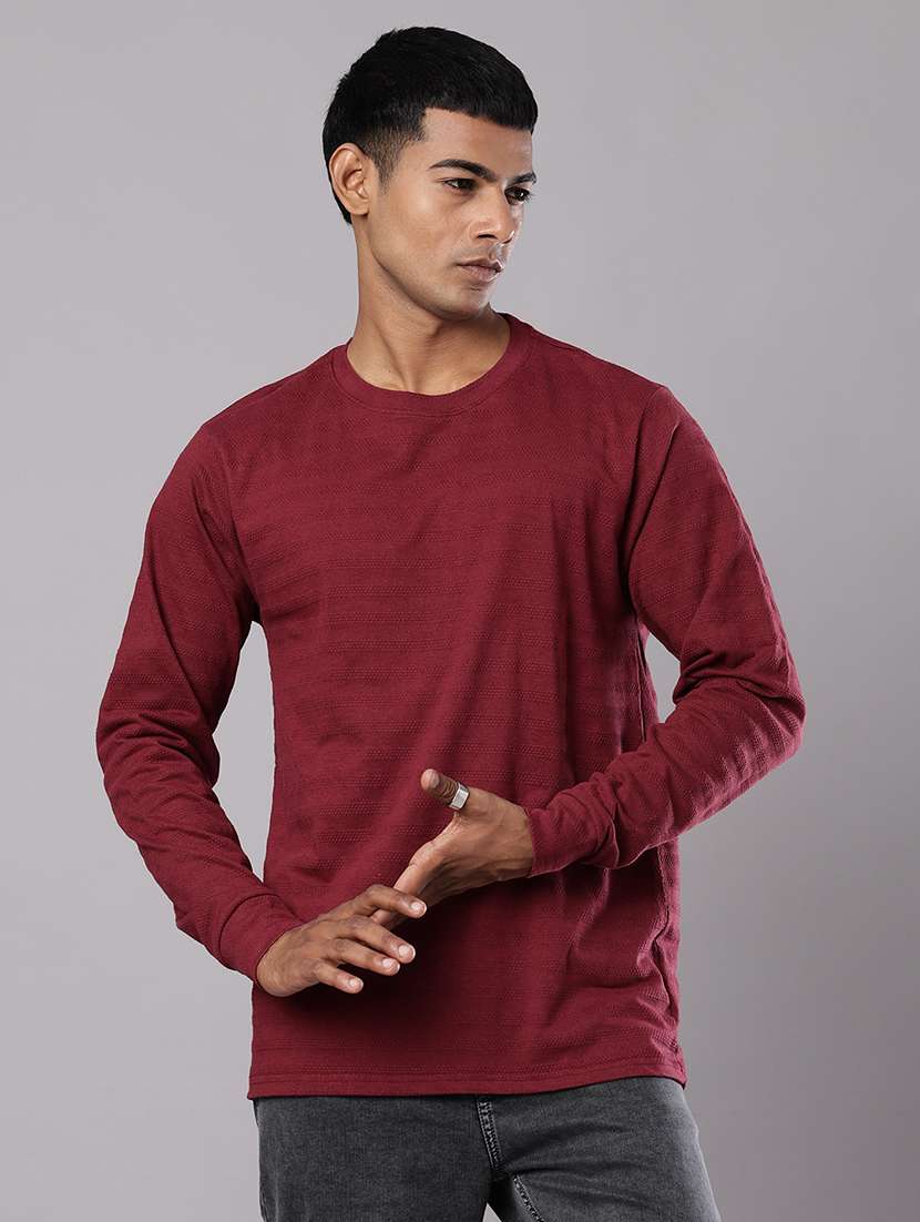 men self design long sleeve regular fit t-shirt - 21918507 -  Standard Image - 1