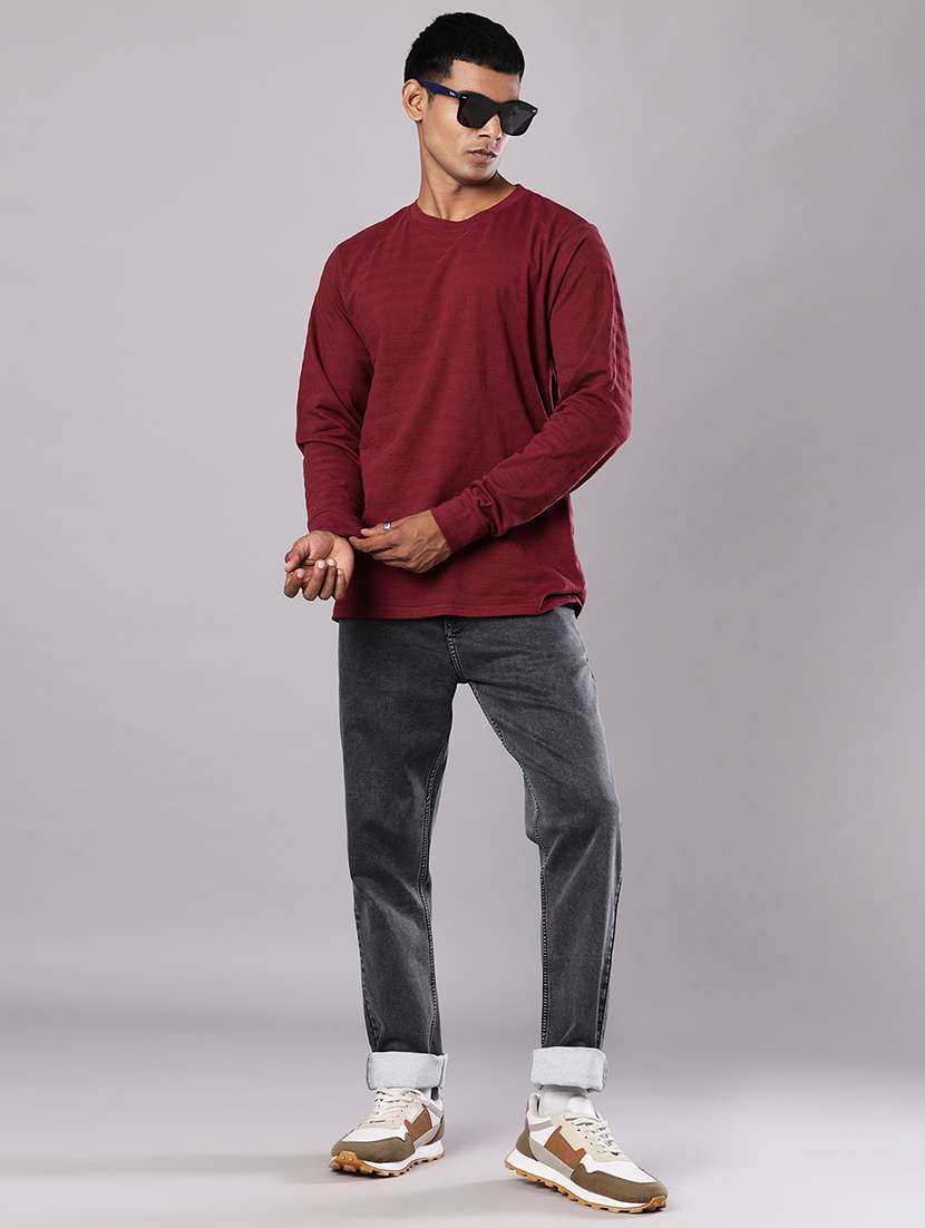 men self design long sleeve regular fit t-shirt - 21918507 -  Standard Image - 4