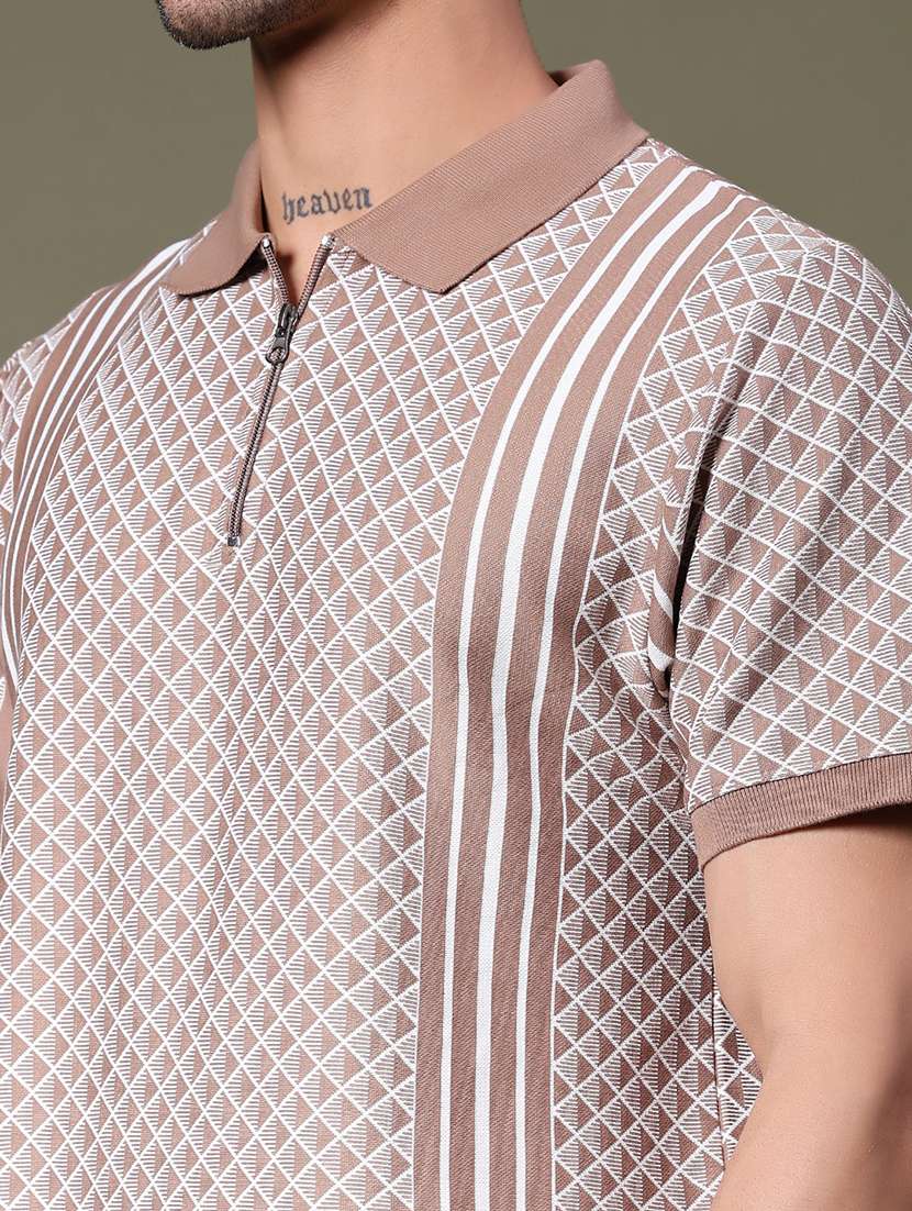men printed short sleeve regular fit polo t-shirt - 21918576 -  Standard Image - 4