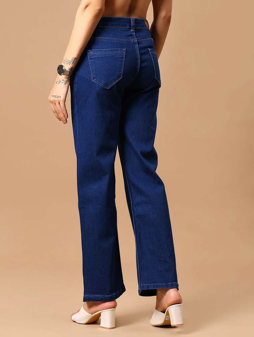 women solid mid rise straight fit jean - 21918581 -  Standard Image - 4