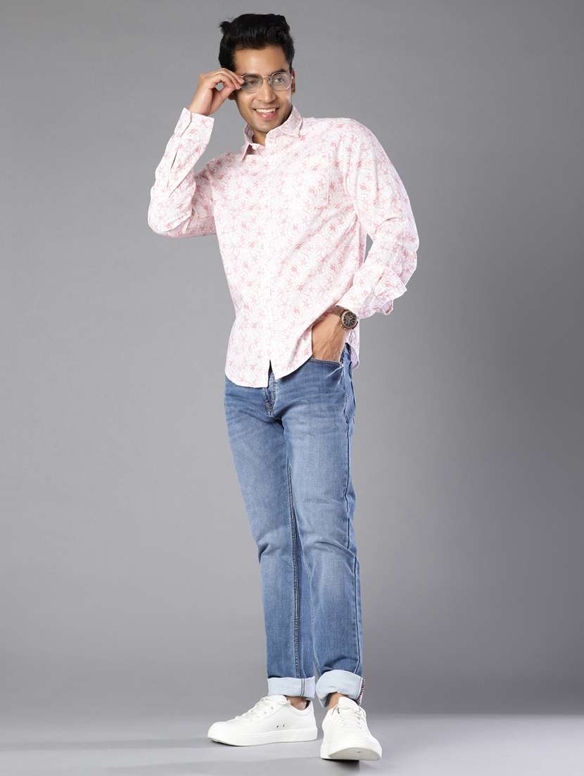 men printed collared long sleeve shirt - 21918628 -  Standard Image - 4