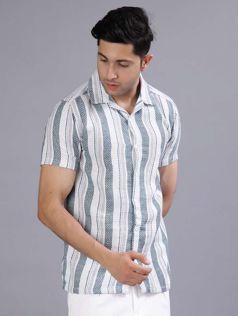 men striped short sleeve regular fit t-shirt - 21918630 -  Standard Image - 1