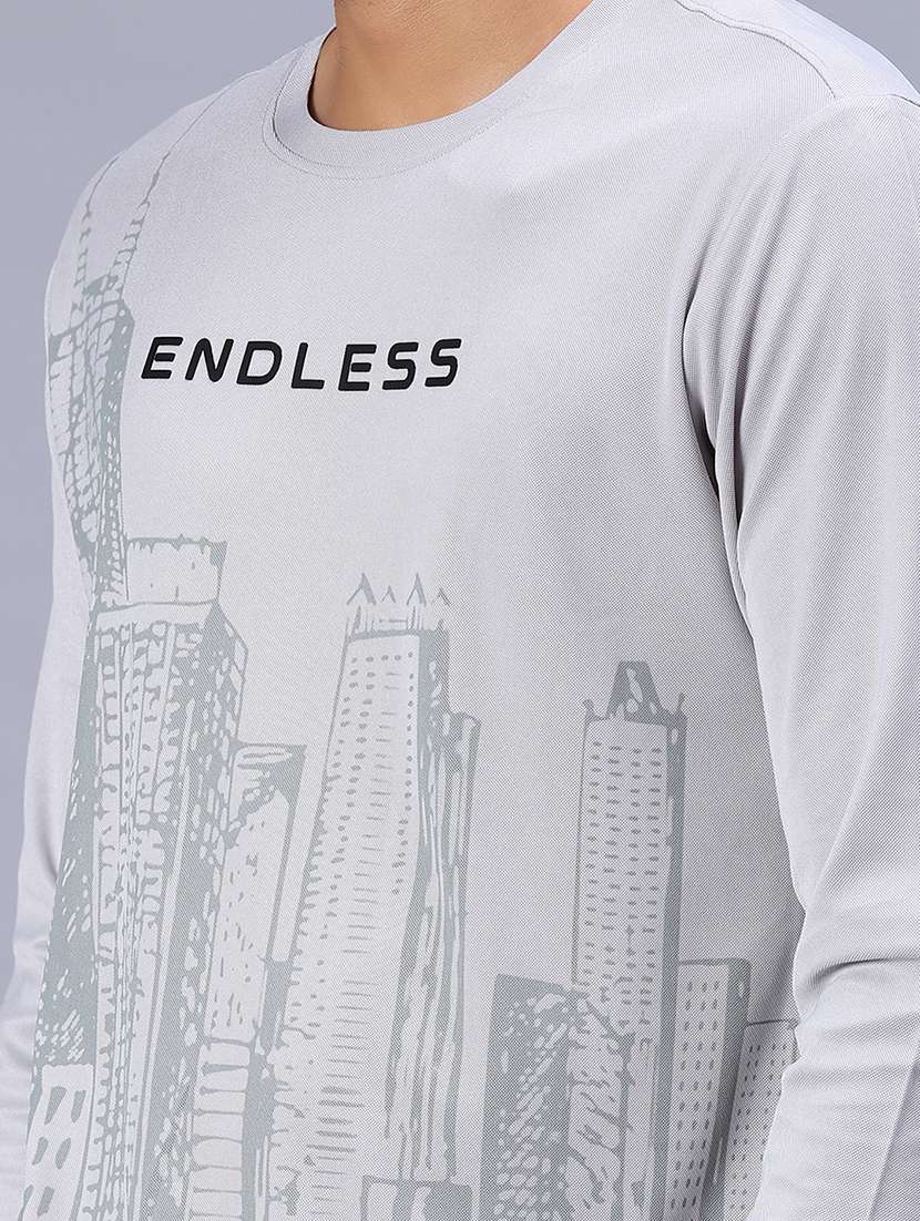 men printed long sleeve slim fit t-shirt - 21918632 -  Standard Image - 4