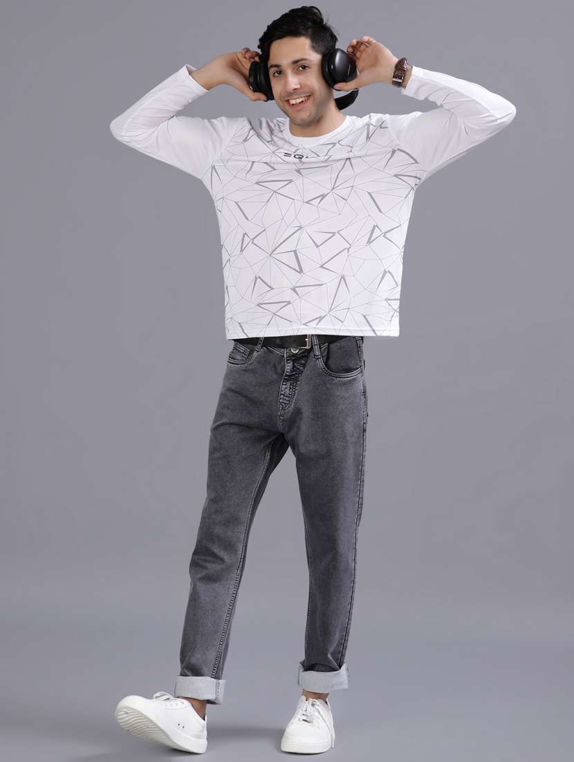 men printed long sleeve slim fit t-shirt - 21918633 - Standard Image - 4