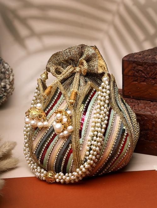 women embellished potli bag - 21918640 -  Standard Image - 0