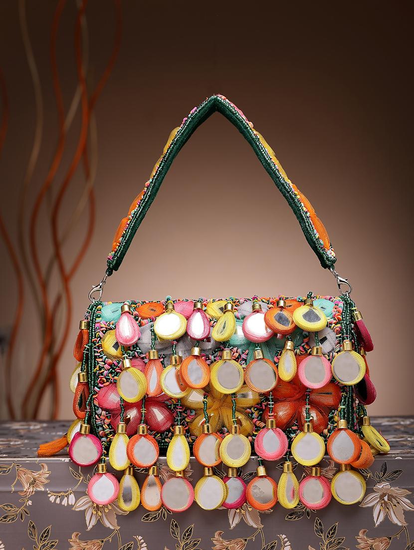 green velvet fold over clutch - 21918648 - Zoom Image - 0