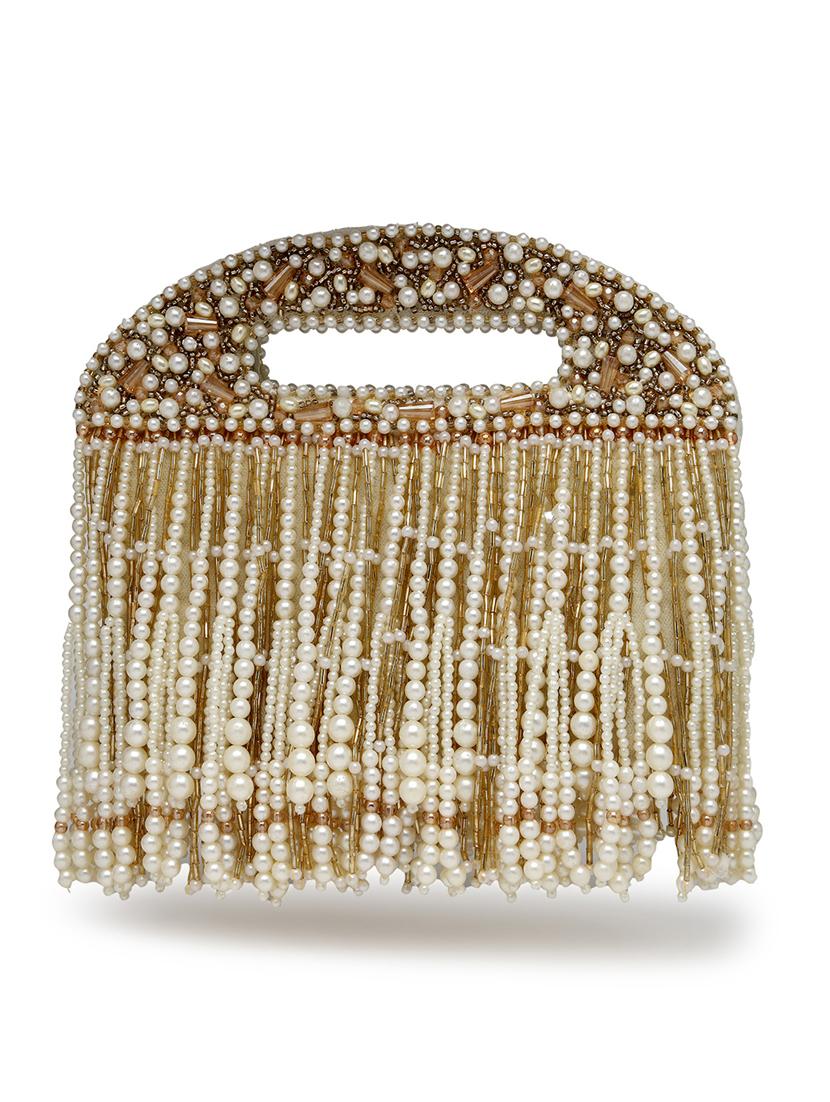 cream velvet regular clutch - 21918651 - Standard Image - 1