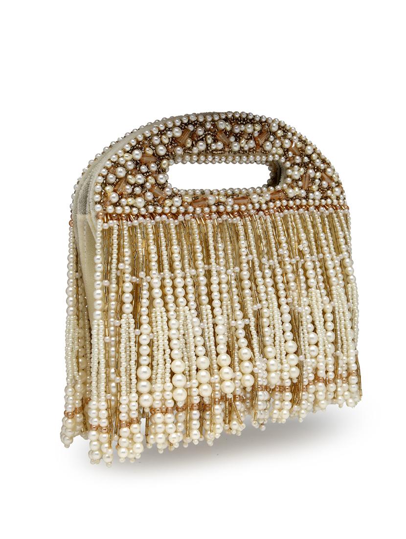 cream velvet regular clutch - 21918651 - Standard Image - 4