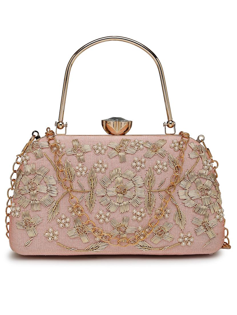 women embellished clutch with detachable sling chain - 21918652 - Standard Image - 4