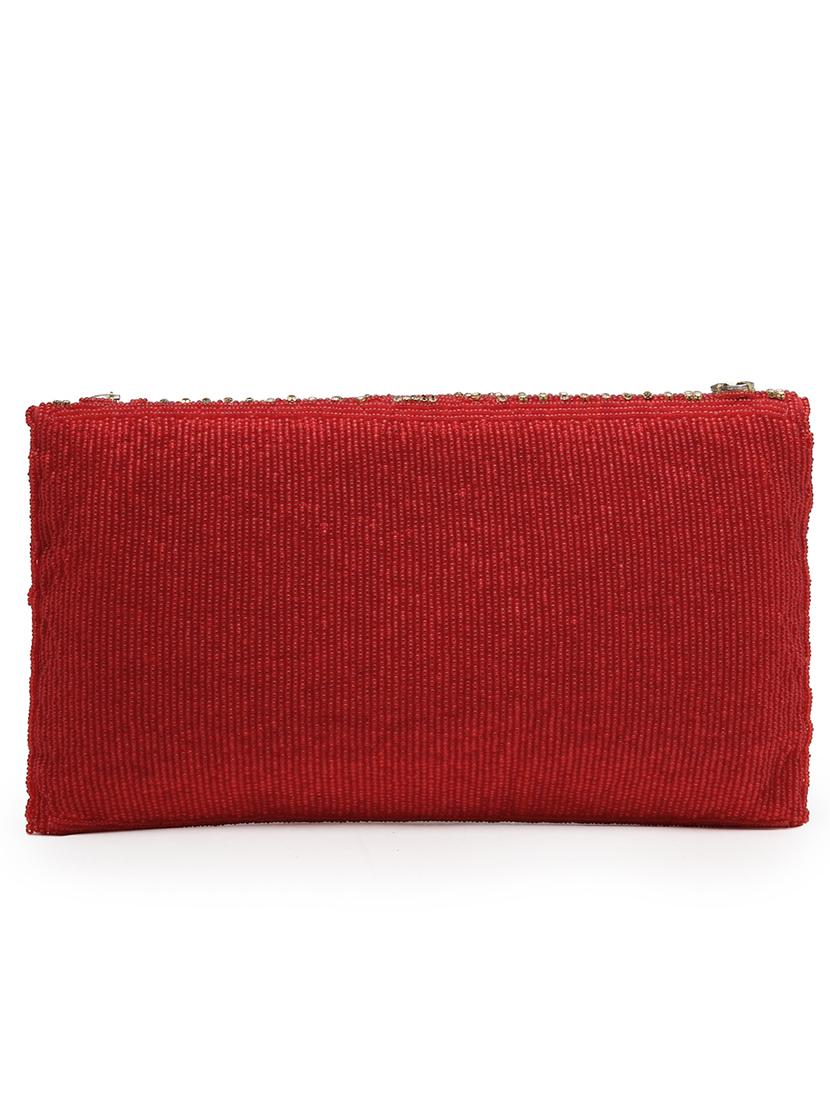 women emmbellished envelope clutch with sling chain - 21918659 - Standard Image - 1