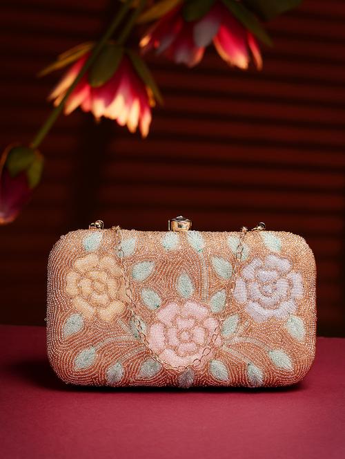 women embellished clutch with detachable sling chain - 21918663 -  Standard Image - 0