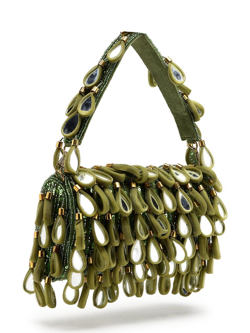 women mirror worked clutch with detachable strap - 21918664 - Standard Image - 4