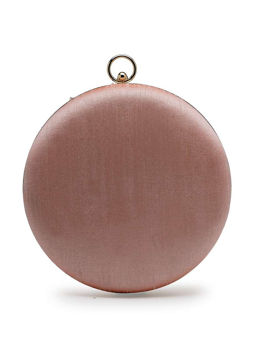 Women Embellished Clutch With Detachable Sling Chain