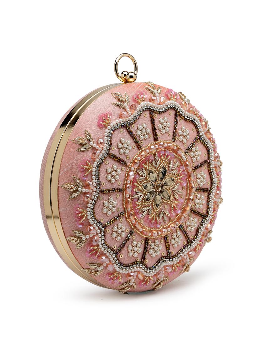 women embellished clutch with detachable sling chain - 21918671 - Standard Image - 4