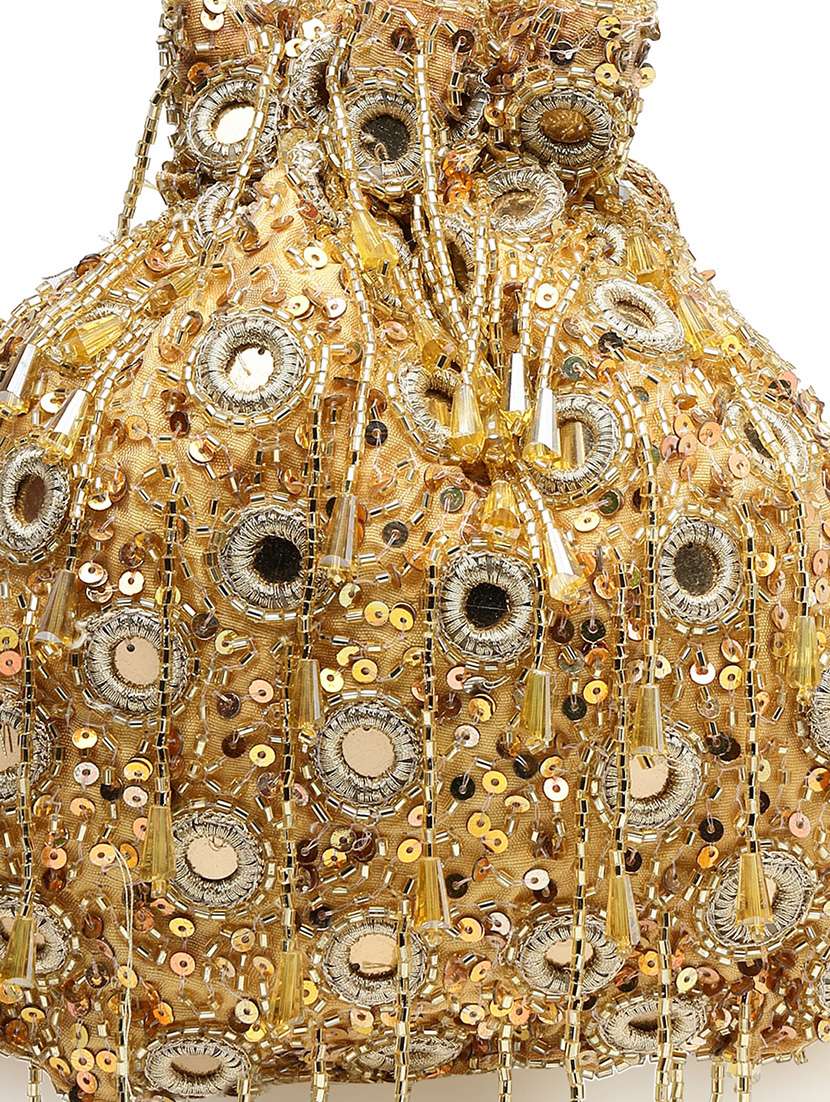 women mirror work & embellished potli bag - 21918688 - Standard Image - 6