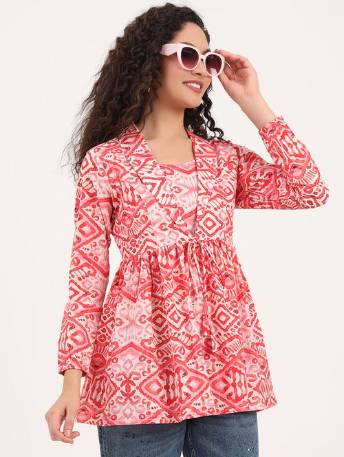 women solid long sleeves peplum top - 21918697 - Standard Image - 0