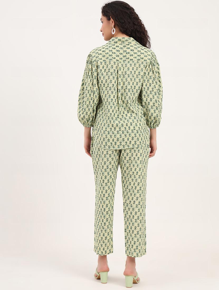 women printed shirt and trouser co-ord set - 21918709 - Standard Image - 4