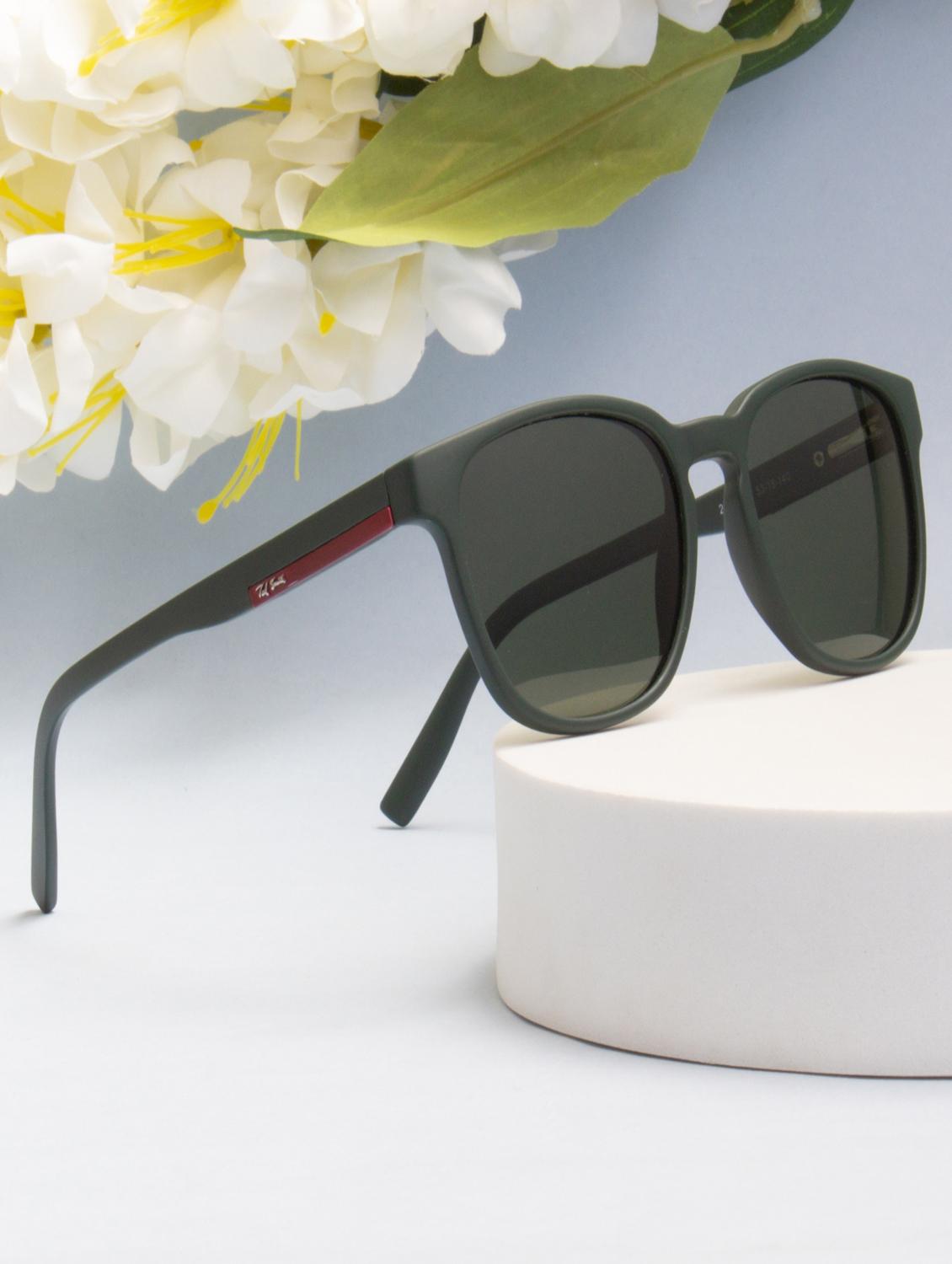 ted smith unisex brown premium italian acetate sunglasses with polarized lenses. - 21918731 - Zoom Image - 0
