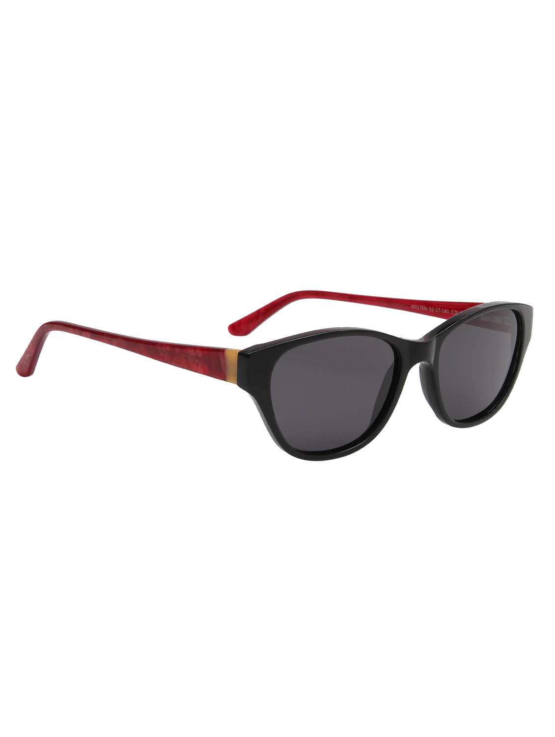 Ted Smith Women Black Premium Italian Acetate Sunglasses With Polarized Lenses.