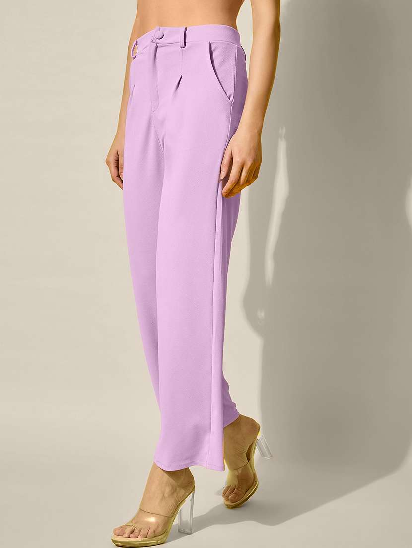 lavender polyester trousers - 21918817 - Standard Image - 1