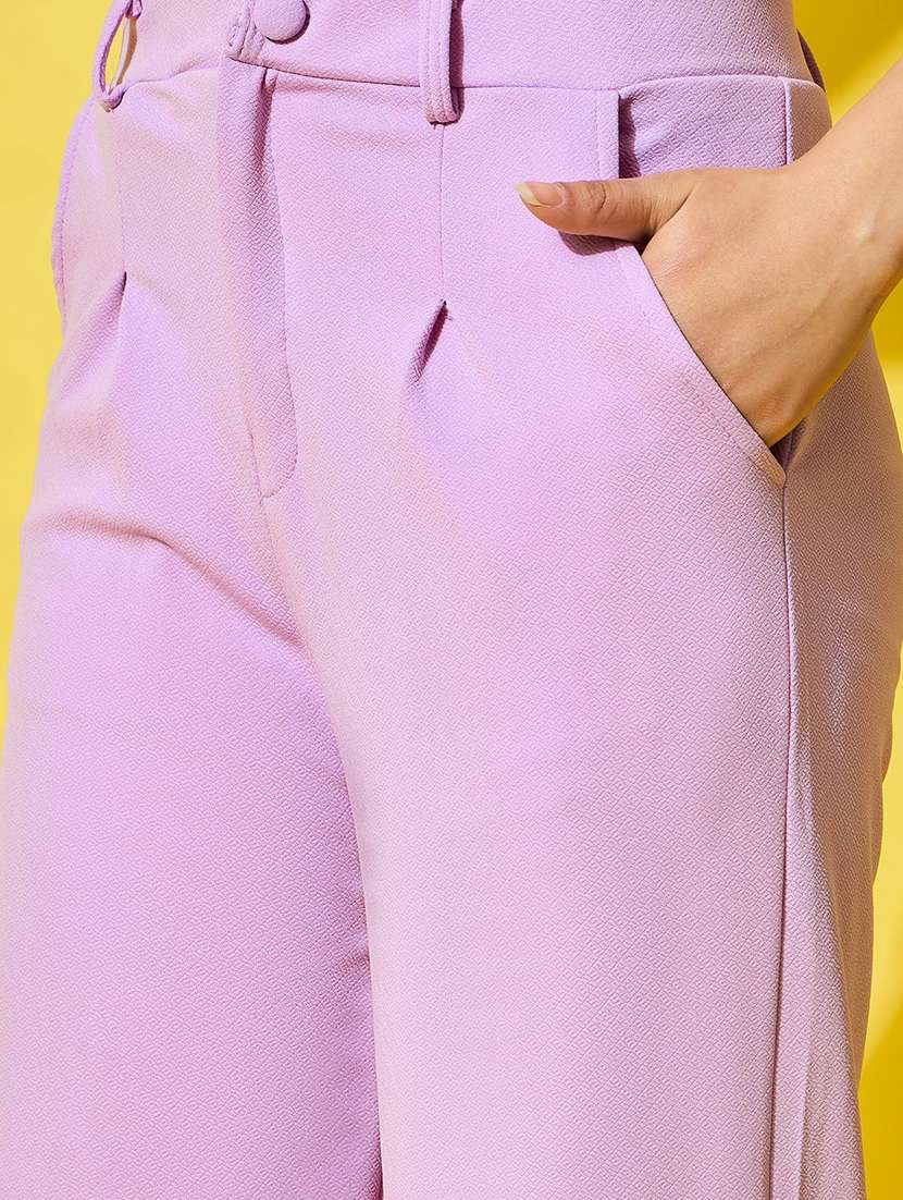 lavender polyester trousers - 21918817 - Standard Image - 4