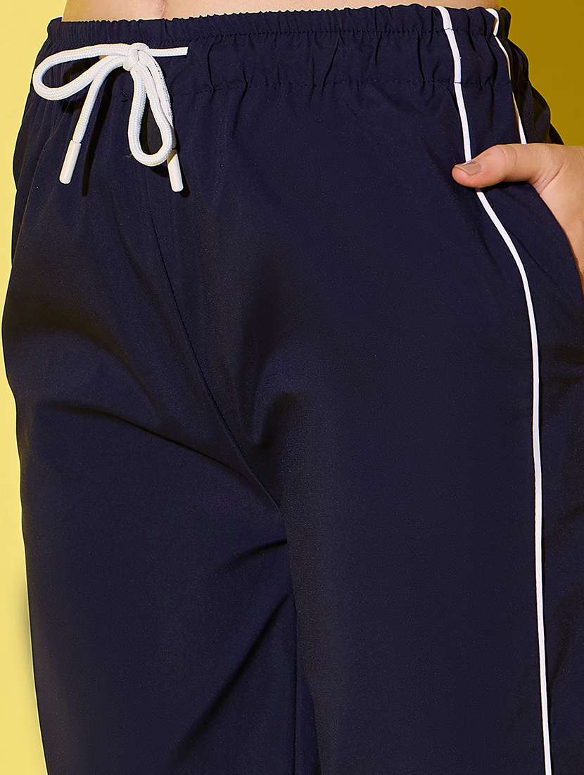 women solid high rise parachute pant - 21918828 - Standard Image - 4