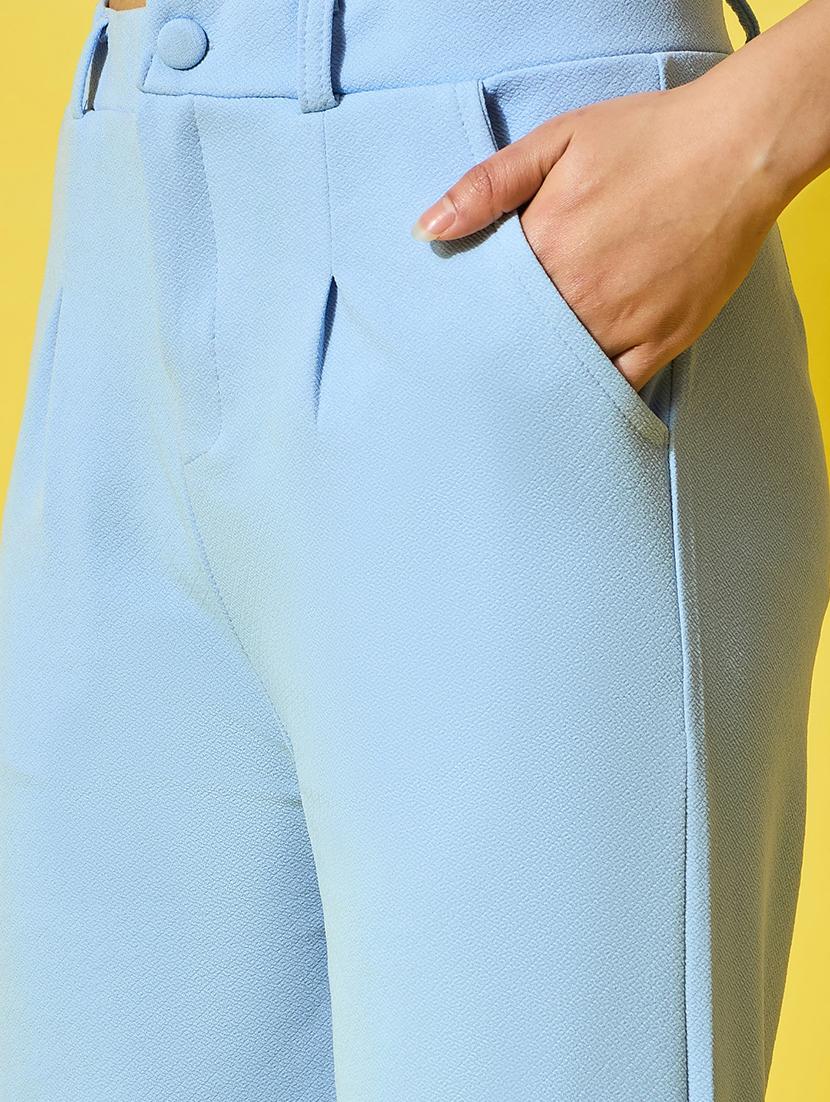 women solid crop blazer and trouser co-ord set - 21918843 - Standard Image - 4