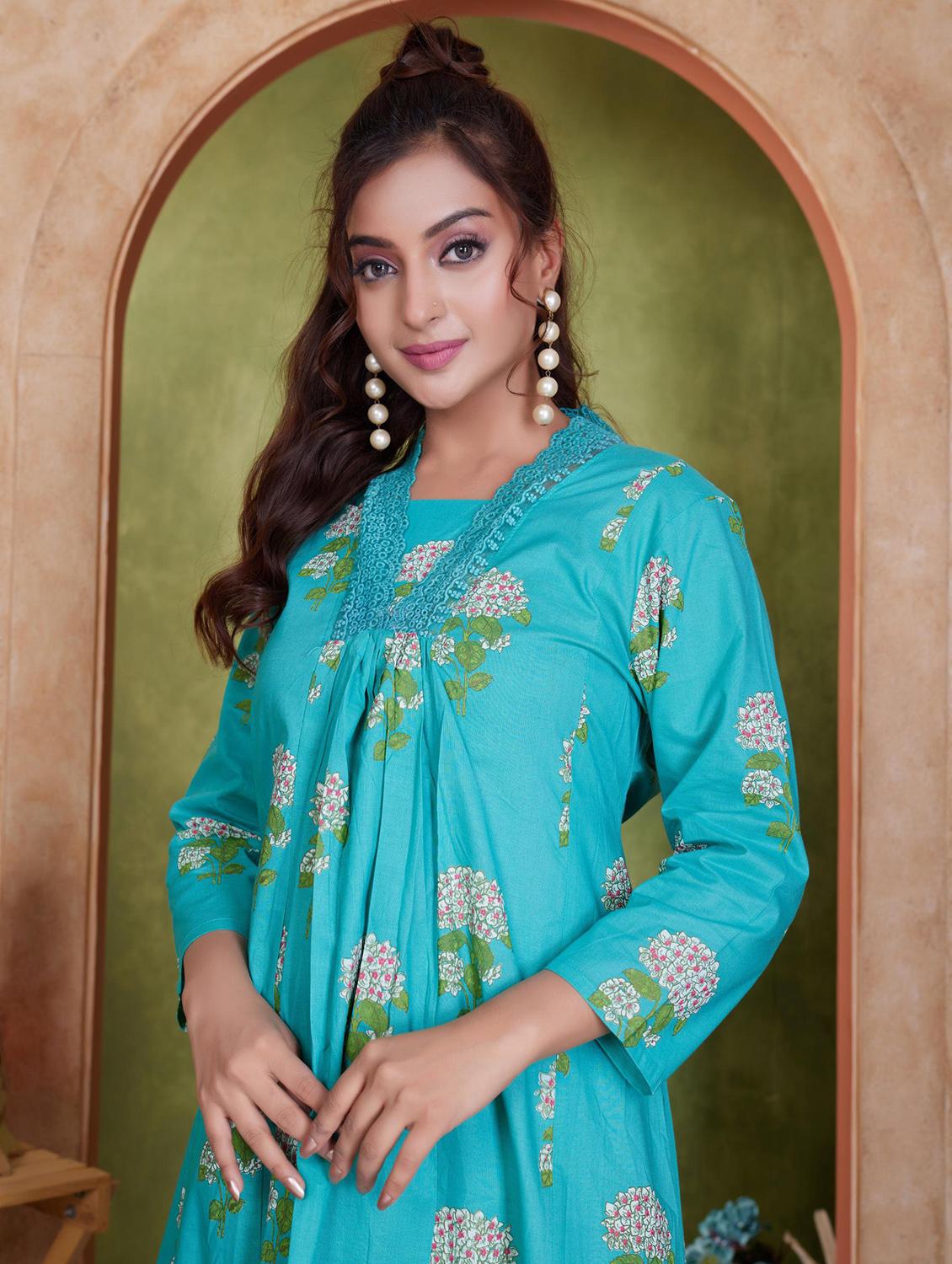 women three quarter sleeve kurta palazzo with dupatta set - 21918857 - Standard Image - 4