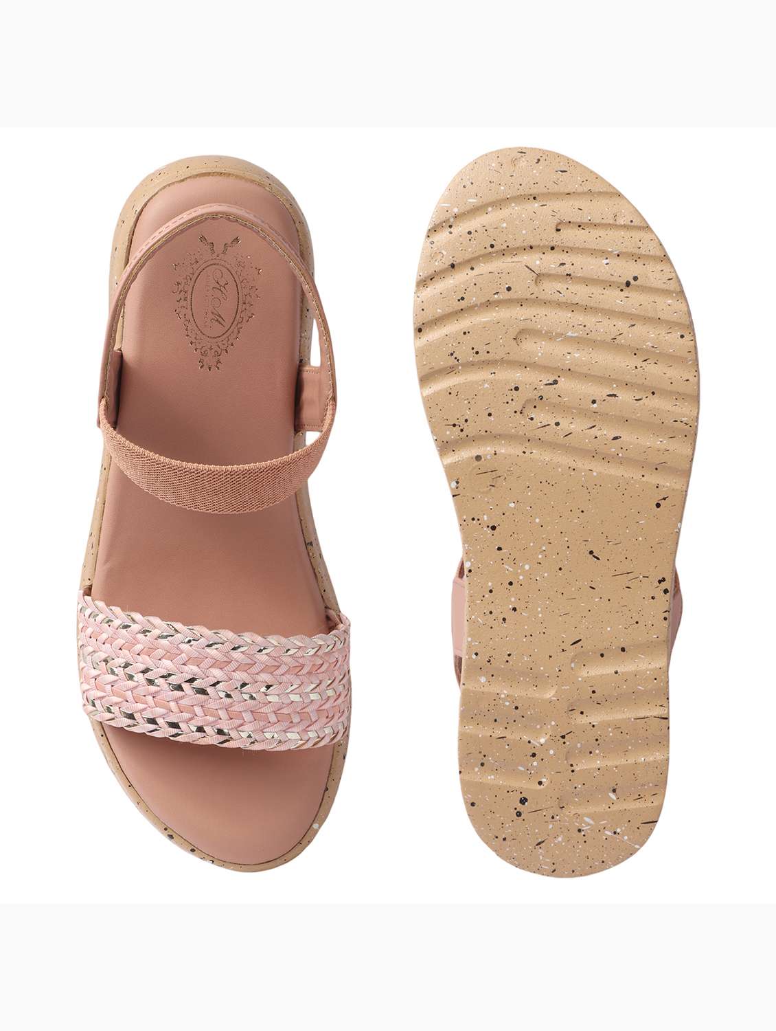 women peach ankle strap wedge - 21918946 -  Standard Image - 4