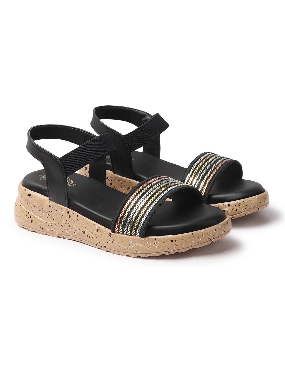 women black ankle strap wedge - 21918949 -  Standard Image - 1